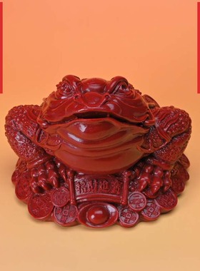 朱砂金蟾摆件招财家居办公桌面红砂金蟾摆件风水工艺品金蟾吉祥物