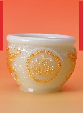 夜光聚宝盆麒麟招财进宝家用招财工艺品车载办公室客厅百财摆件