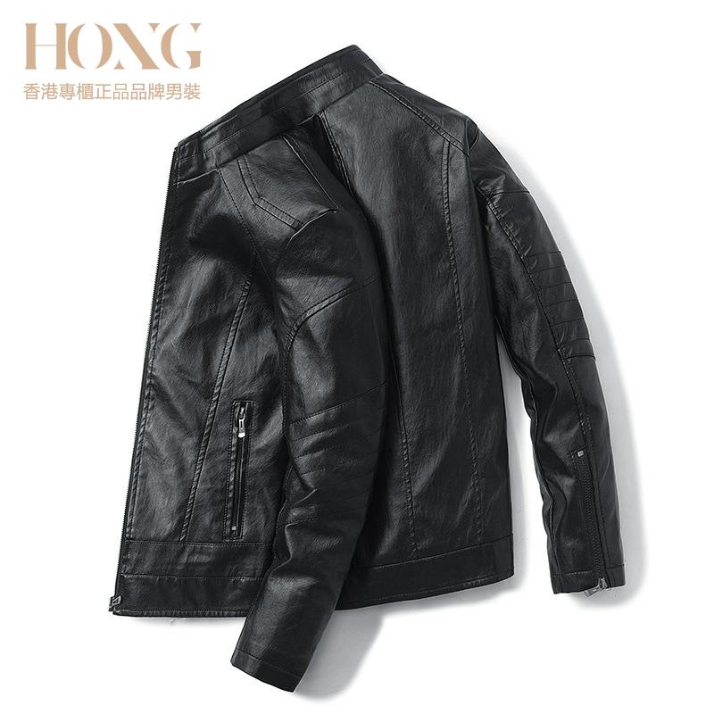 S.F Marceau~出口德国~轻奢品质！高级感软皮衣男外套时尚皮夹克