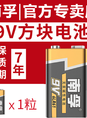 南孚9V九伏碱性电池6LR61万用表层叠方块形6F22话筒玩具麦克风碱性九伏无线话筒烟雾报警器万能表遥控器