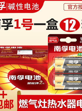 南孚1号电池D型一号大号碱性LR20热水器煤气灶用液化气专燃气炉灶用天然气电池燃气手电筒干电池正品批发