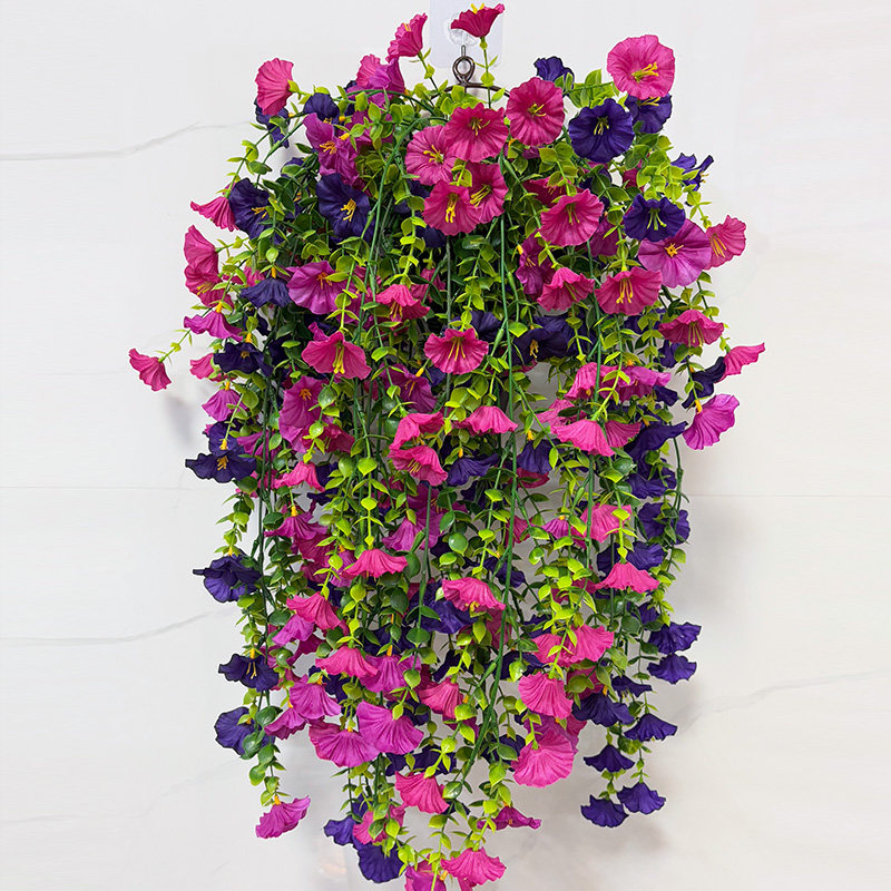 仿真挂墙牵牛花壁挂装饰客厅室内塑料假花挂壁仿真花客厅藤条藤蔓,家居饰品,仿真花/假花,淘宝优惠券,粉丝福利购,淘宝优惠卷