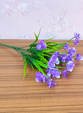 假花仿真百合花束塑料花草植物家居摆设装饰蝴蝶兰插花瓶桌面摆件