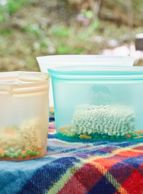 ZIPTOP进口硅胶保鲜袋春夏露营便携分装袋可微波饭盒食品级收纳袋
