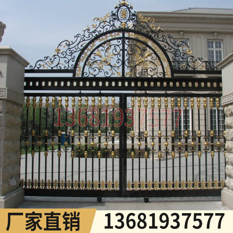 铁艺大门别墅大门欧式电动铁艺门进户门遥控庭院门镀锌铁院门|ruв категории весь дом настройки, дверь, двор дверь - от Buy2taobao.com для оказания профессиональной услуги покупки агента Taobao