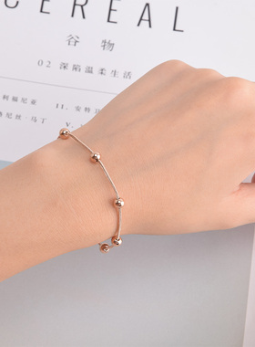 钛钢韩版学生森系彩金手链