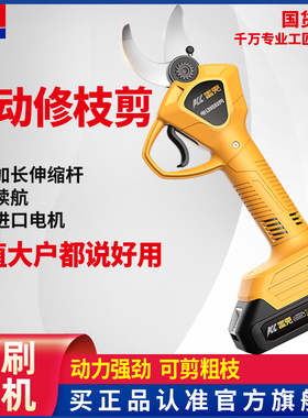 雷克无刷电动修枝剪刀园林果树粗枝剪修剪树枝充电式锂电家用电剪