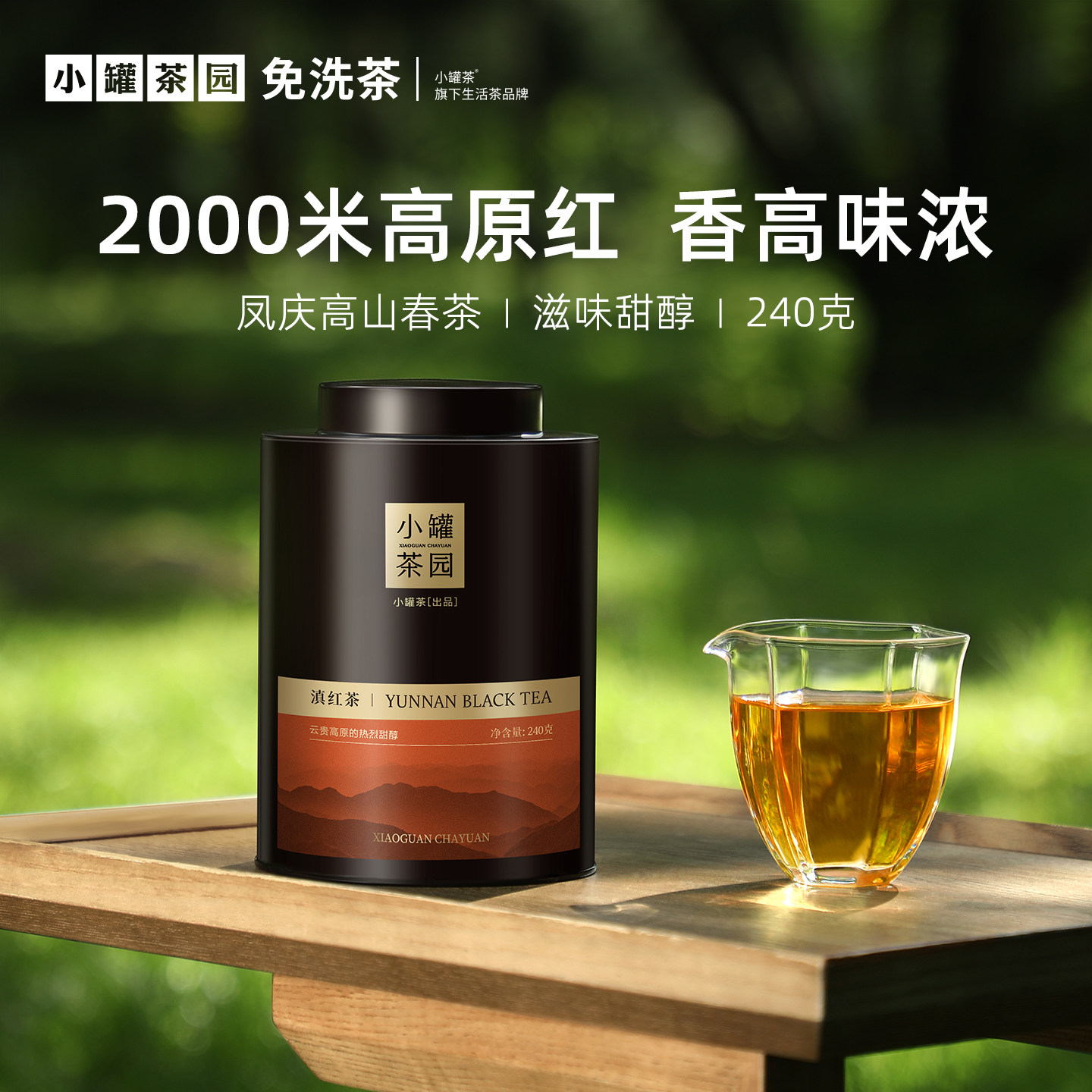 小罐茶园云海系列2000米高原滇红茶大罐装茶叶240g正品官方旗舰