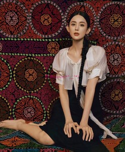 原厂独家！娜扎秀~S家 薄纱透视罩衫+吊带连衣裙两件套