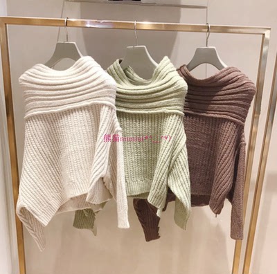 温婉高级纯圆限定人气针织上衣