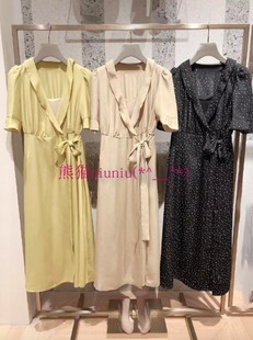 纯圆S家 宫廷 高腰系带收腰连衣裙 法式 抢先新品