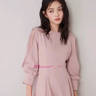 薄纱拼接泡泡袖 原厂追加 S家 24秋 连衣裙 石原里美秀