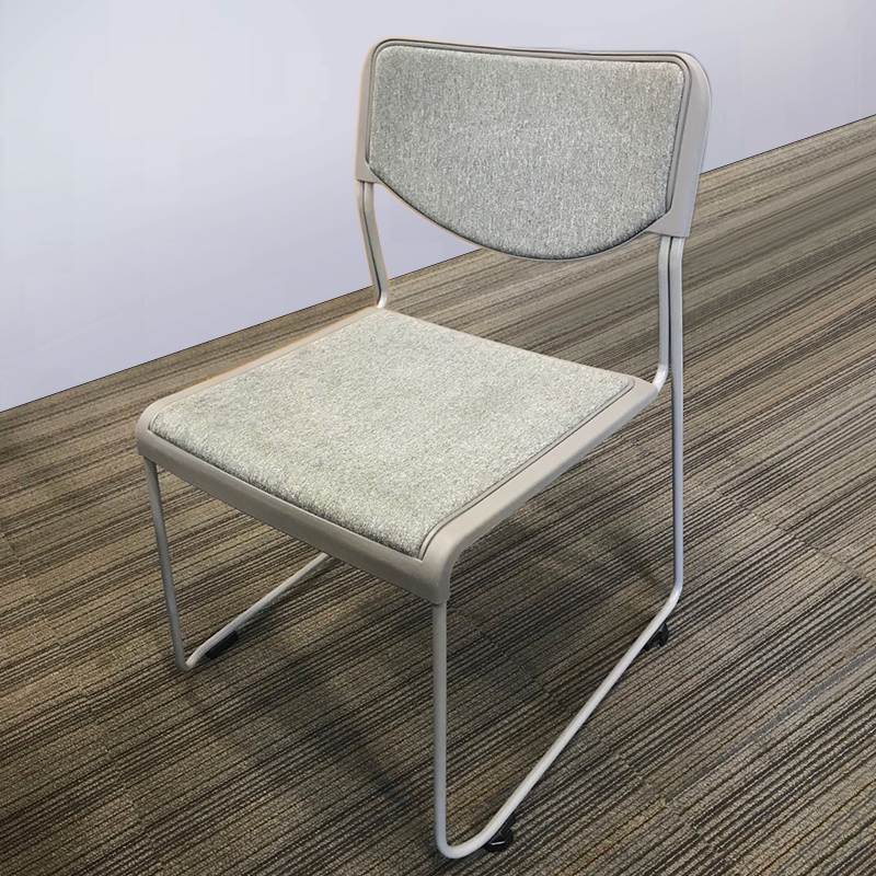 简约会议椅培训椅子可联排固定无扶手塑料会客椅可层叠职员电脑椅