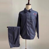 博世车联汽车4S店汽修工作服夏季 定制 车间机修售后工装 短袖 套装