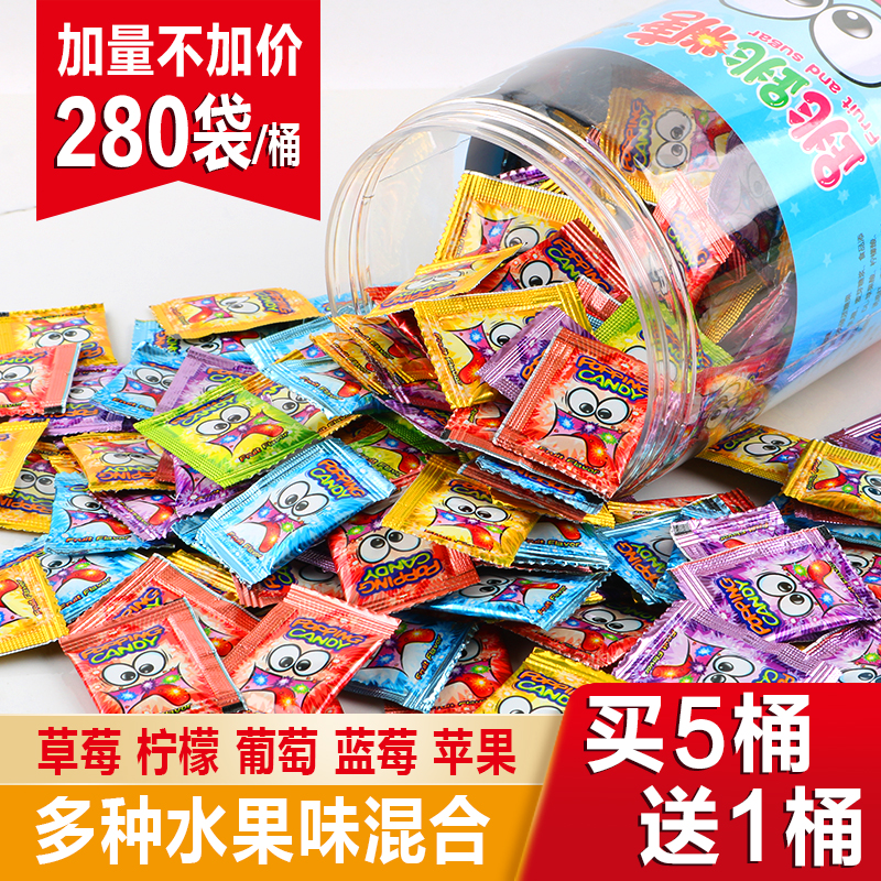 桶装280包跳跳糖趣味怀旧零食