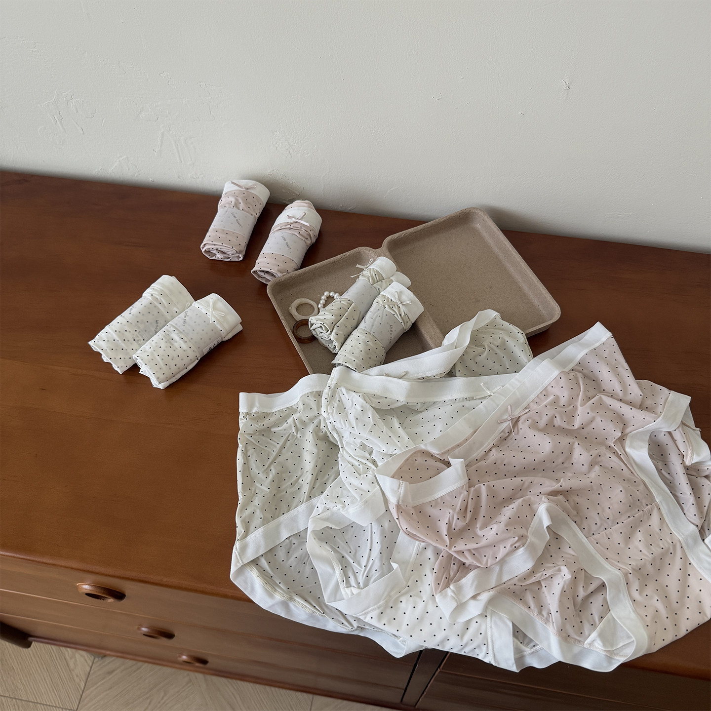 夏季薄款甜美风波点蕾丝边女三角裤舒适内裤纯欲风弹力提花棉冰丝