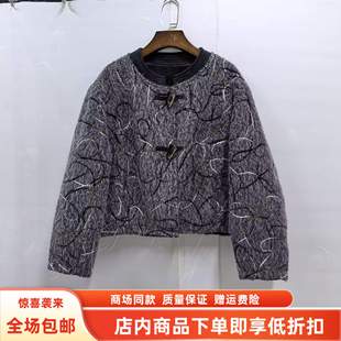 莱瑞JR8012春装2026女新款时尚国风休闲圆领刺绣宽松百搭短款外套