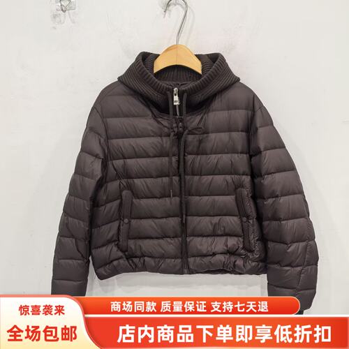 卓JYX-1870冬装2026女新款休闲针织连帽白鸭绒轻薄羽绒服短款外套