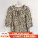 显瘦减龄小衫 FZPN225N033春装 韩系印花衬衫 圆领中袖 2026女款 时尚