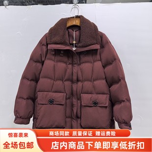 英姿俪人25D-Y8713冬装2025女款休闲白鸭绒保暖中长款羽绒服外套