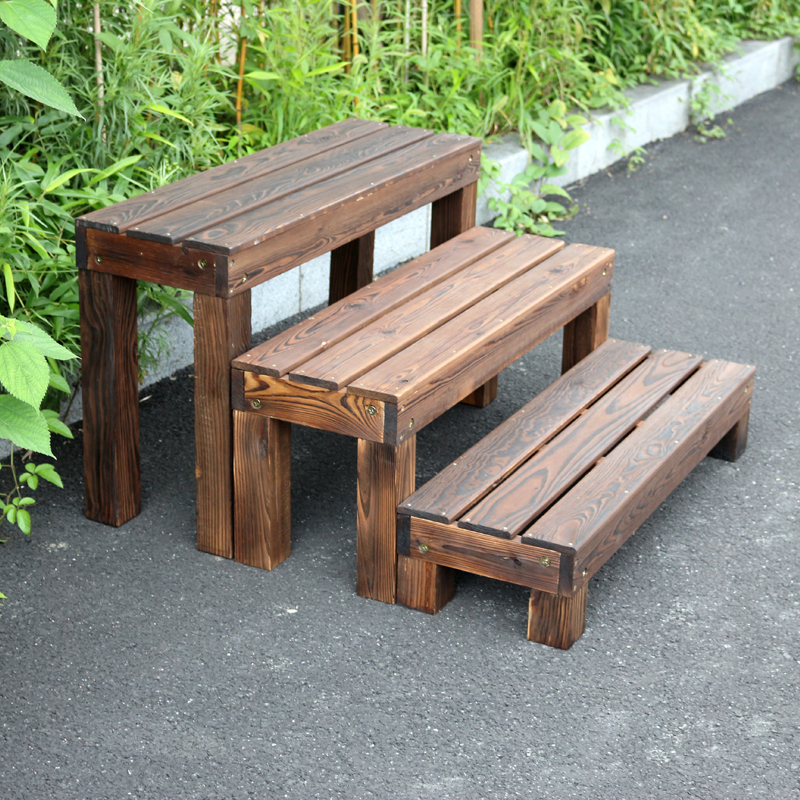 阶梯实木台阶浴室踩脚花几