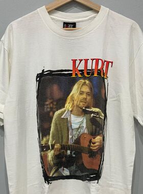 Kurt Cobain科特柯本Nirvana涅槃乐队摇滚街头Vintage男女短袖T恤