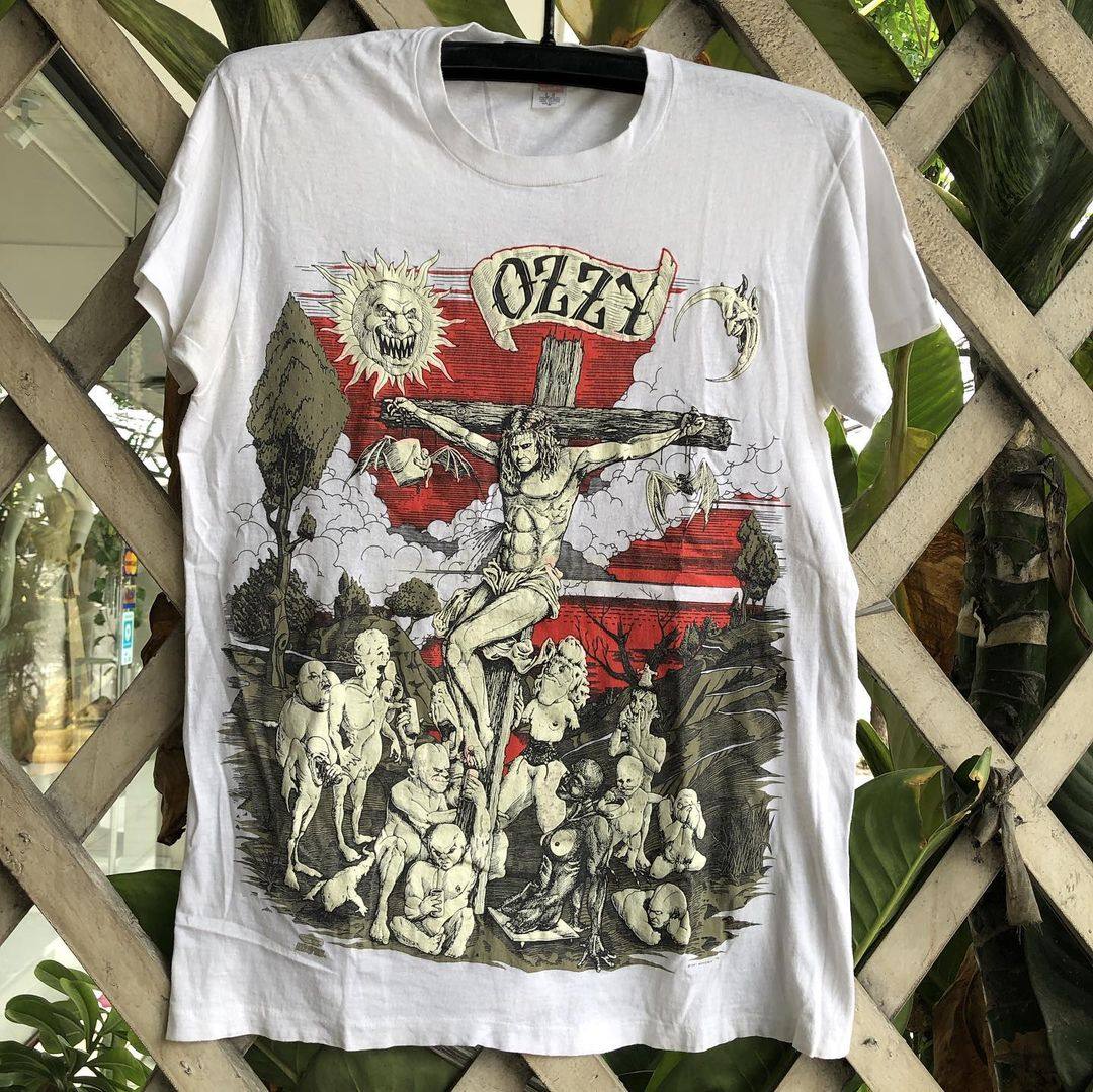 Ozzy Osbourne乐队欧美高街潮流十字架短袖ins男女宽松复古Tee恤,男装,T恤,淘宝优惠券,粉丝福利购,淘宝优惠卷