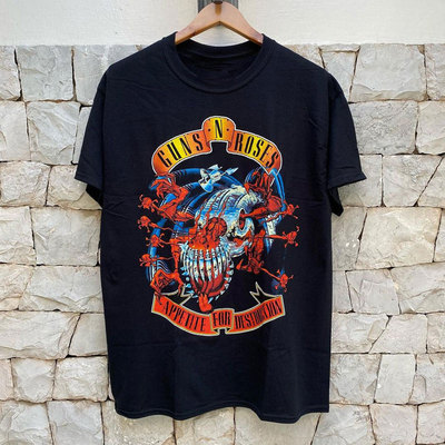 Guns N'Roses Appetite For Destruction枪炮与玫瑰乐队短袖T恤潮