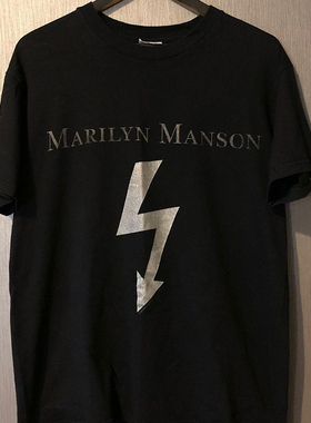 Marilyn Manson玛丽莲曼森闪电vintage复古FOG高街男女短袖T恤潮