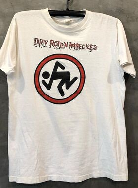 Dirty Rotten Imbeciles D.R.I.入口乐队男女高街潮流落肩短袖T恤