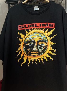 Sublime崇高乐队重金属摇滚朋克风短袖男女vintage太阳花神T恤潮
