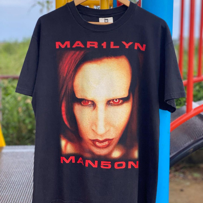 marilyn manson玛丽莲曼森vintage复古美式高街fog短袖男女t恤潮