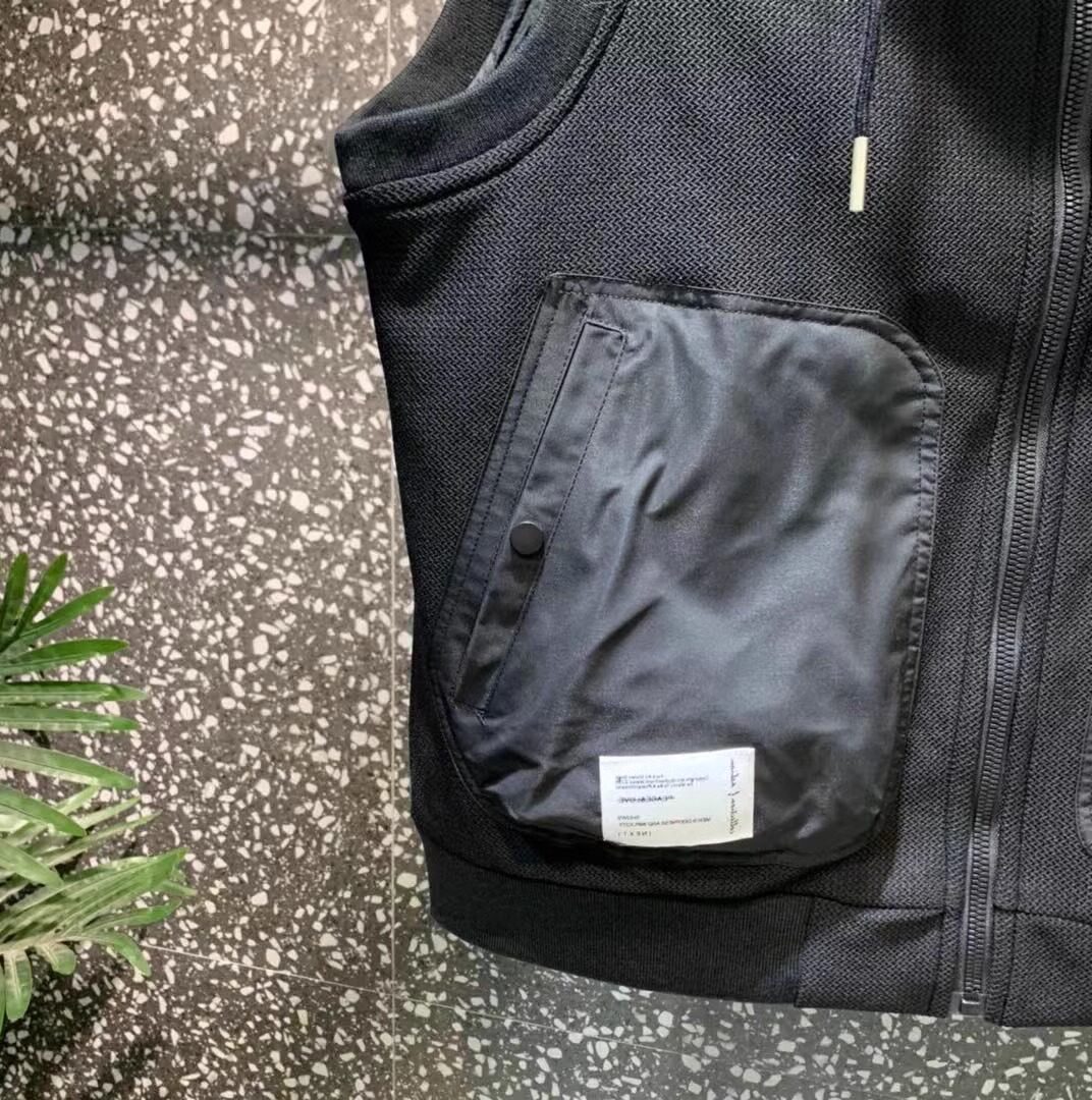 MENS TRENDY BRAND SPLICING HOODED VEST SPRING NEW KNITTED NICHE CASUAL SLEEVELESS JACKET ALL-MATCH FASHION TOP TREND