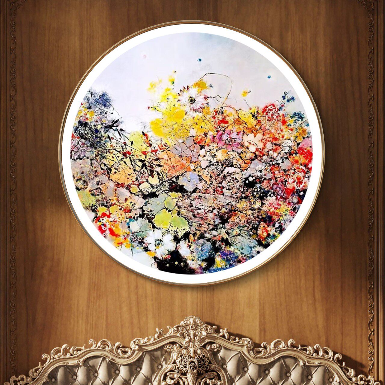 油画花卉150cm 新中式东方美学#古风古韵#艺术收藏