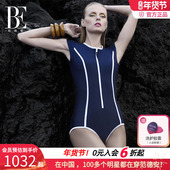BE范德安QUEEN系列连体游泳衣女抗氯遮肚显瘦聚拢海岛度假泳装