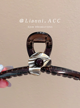 高级感亚克力大号抓夹后脑勺韩系新款气质马尾夹发量多字母鲨鱼夹