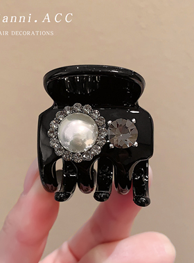 轻奢珍珠抓夹女新款后脑勺半抓发夹网红高马尾夹固定神器头饰夹