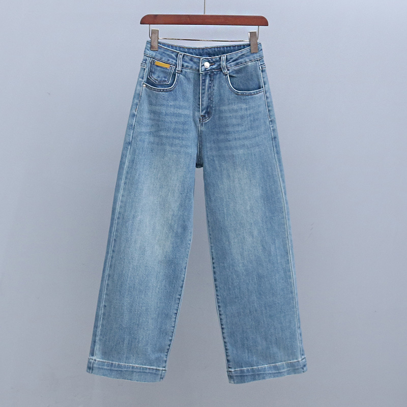 2025年新款薄款九分女阔腿牛仔裤