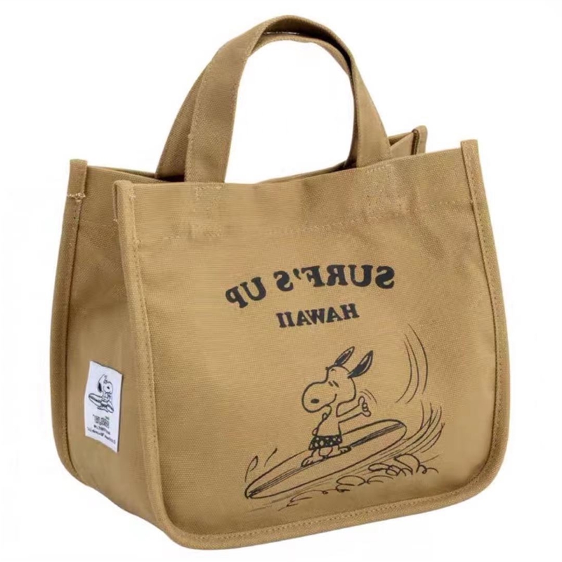 帆布袋日式便当包上班族饭盒袋子手提包带饭的手拎包斜挎简约定制