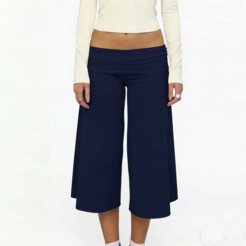 Summer Fashion Solid Color Wide Leg Pants夏季时尚纯色阔腿裤