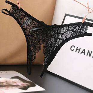 Women's Panties Crotch Opening Transparent G-strings Thongs
