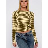 宽松长袖 tee T恤上衣女 pullover 欧美时尚 shirt casual women