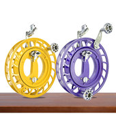 万和新款 铝镁全合金刹车防倒转风筝线轮带夜灯大轴承静音成人握轮