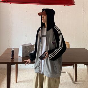 开衫 港风情侣装 外套女休闲潮ins 卫衣男连帽宽松韩版 春秋新款