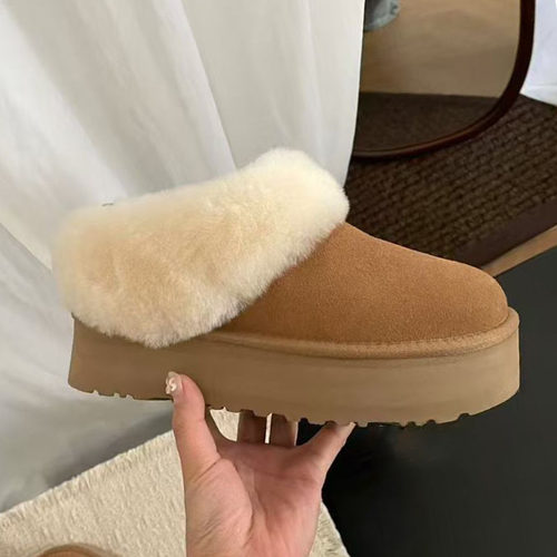 桑坡羊皮毛一体雪地靴