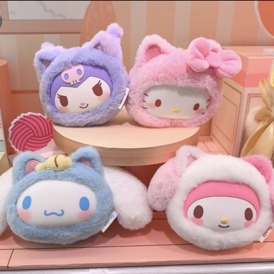 MINISO名创优品Sanrio characters三丽鸥绒绒猫咪系列耳机包盲盒