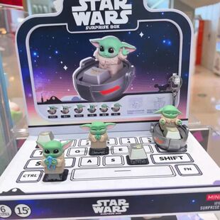 新品 名创优品MINISO星球大战系列古古键帽盲盒潮玩摆件送人礼物