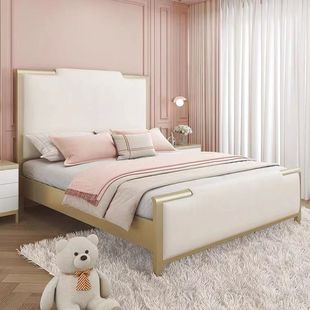 工廠直銷美式 床1.8米1.5雙人床儲物高箱床 床輕奢實(shí)木床主臥法式