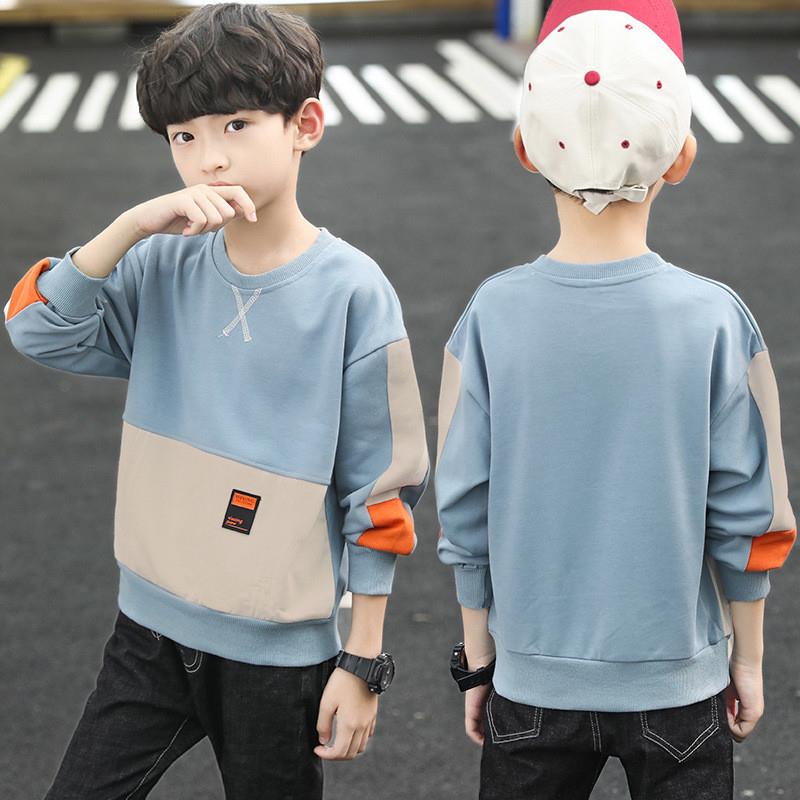 儿童长袖t恤圆领卫衣上衣韩版运动洋气休闲-第4张图片-提都小院