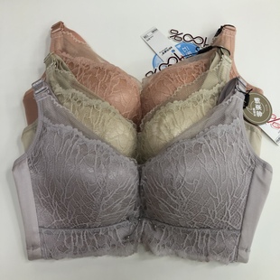 100%感觉舒适聚拢树脂软钢圈女内衣中厚B可拆肩带四排扣文胸1536